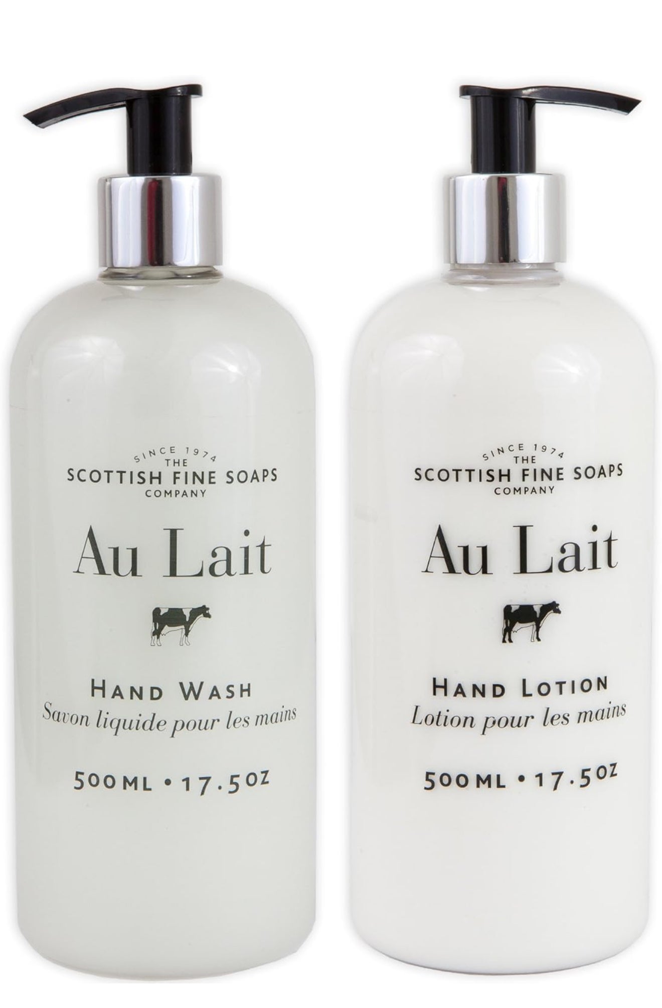 Au Lait Milk Soap Hand Wash + Hand Lotion Set, 17.5 Ounce