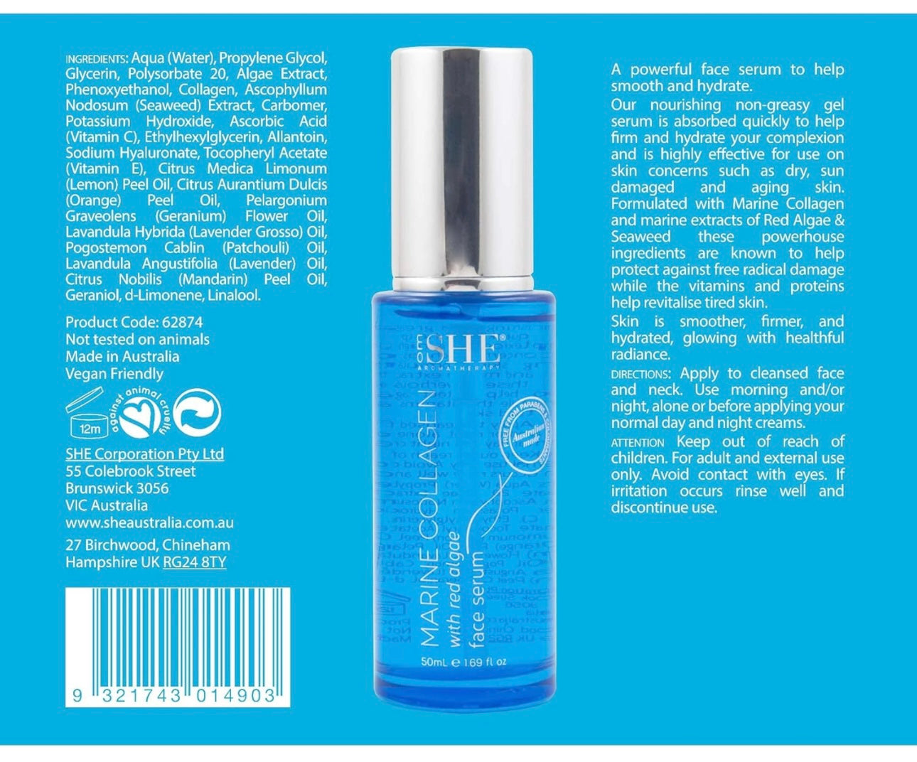 Om SHE Aromatherapy Marine Collagen with Red Algae Face Serum