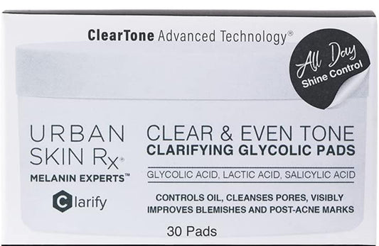 | Urban Skin Rx® | Clear & Even Tone Clarifying Glycolic Pads