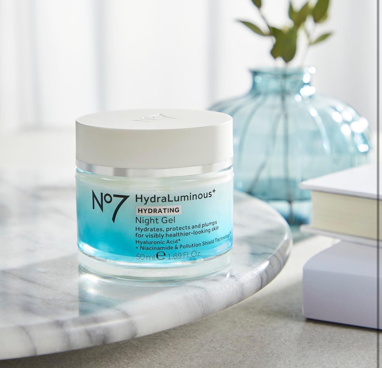 No7 Hydra Luminous+ Hydrating Trio Kit Set Day & Night Gel Hyaluronic Acid Serum