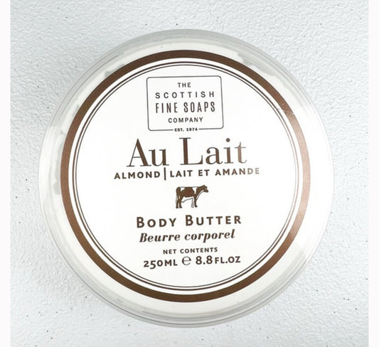 Scottish Fine Soaps Au Lait Almond Body Butter 8.8oz