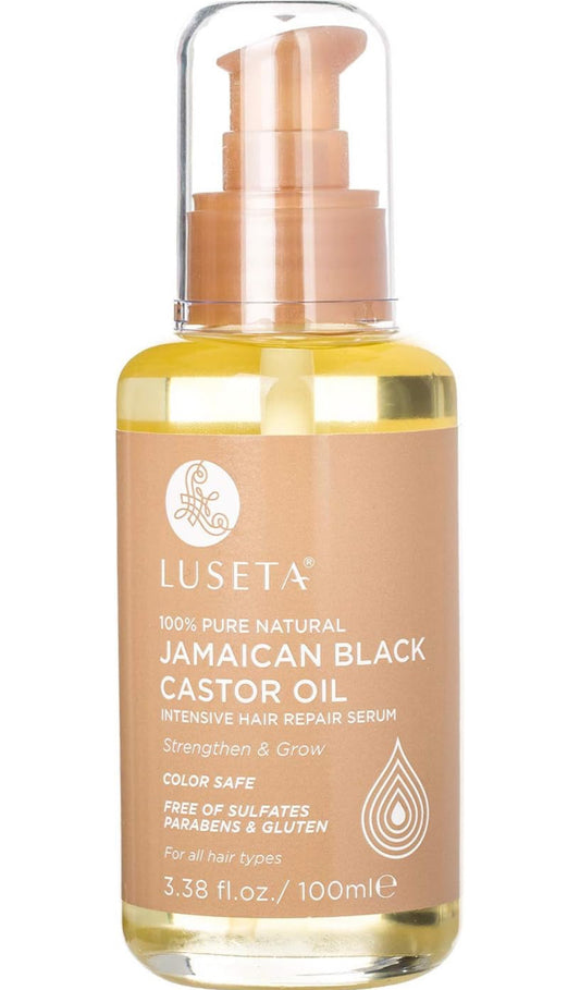 Luseta 100% Pure Natural Jamaican Black Castor Oil Hair Oil, 3.38oz