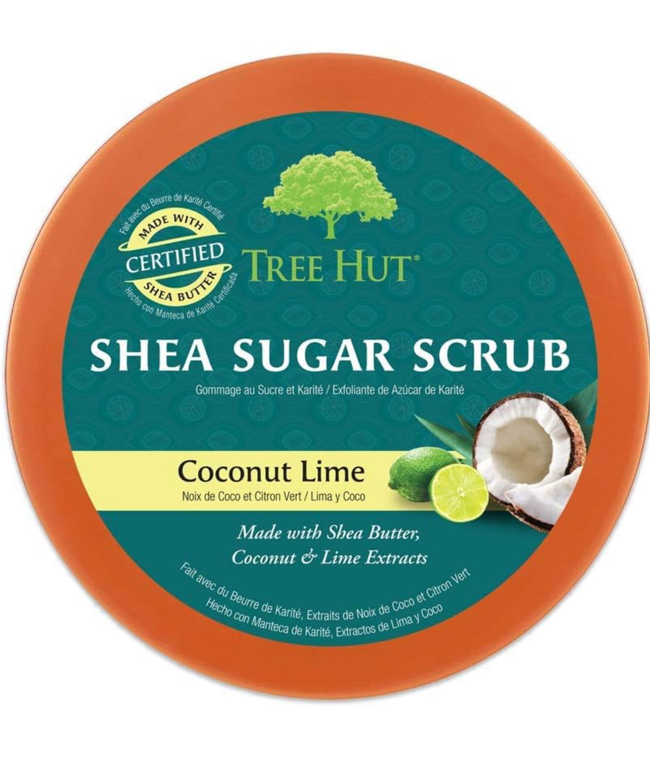 Tree Hut Shea Sugar Scrub, Coconut Lime, 18 Ounce (Pack of 3)