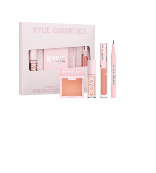 Kylie cosmetics 4 piece beauty set high gloss eyeliner lipstick